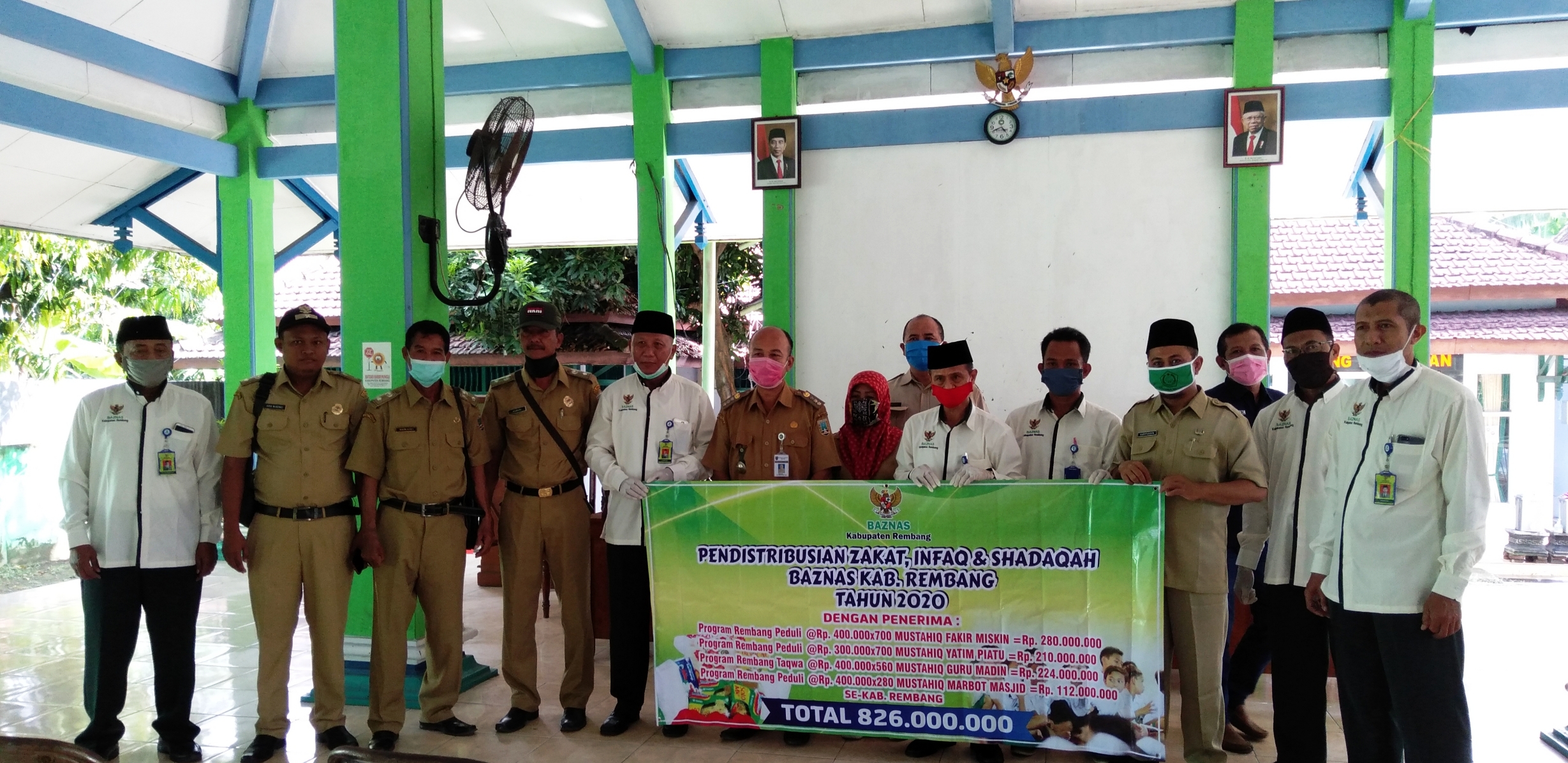 PENDISTRIBUSIAN ZIS, BAZNAS KAB REMBANG UNTUK PARA MUSTAHIQ DI WIL KEC SLUKE