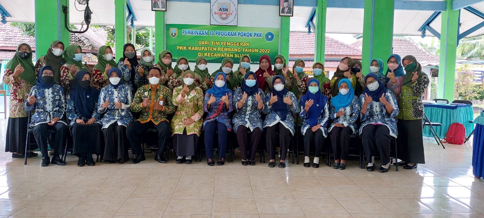 Kegiatan Pembinaan 10 Program Pokok PKK, dari Tim Penggerak PKK Kabupaten Rembang Kepada Tim Penggerak PKK Kecamatan Sluke.