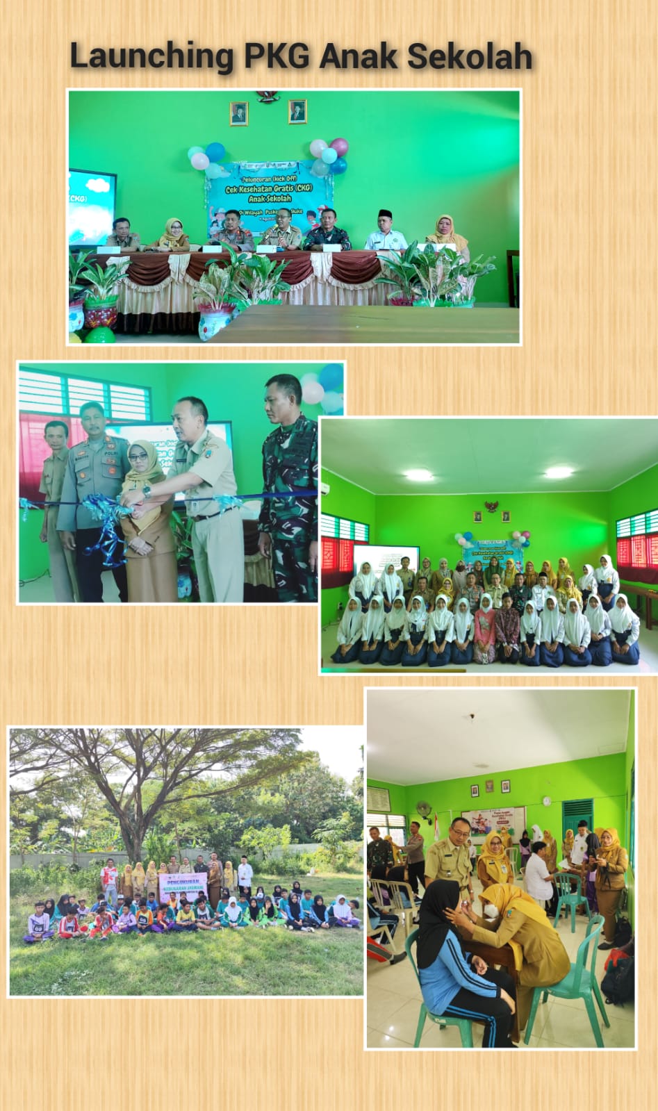 Launching Serentak Pemeriksaan Kesehatan Gratis Anak Sekolah di Kecamatan Sluke